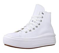 CONVERSE Women's Chuck Taylor All Star Move Platform FOUNDATIONAL Leather Sneaker, 8 UK White/Black/White