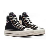 Converse Women's Chuck Taylor All Star Platform Sneakers, Black/Egret/Gold, 3 UK