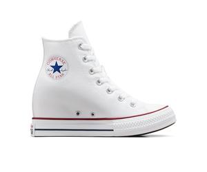 Converse Women's Chuck Taylor All Star Wedge Platform High Top Sneaker, White/Red/Navy, 7.5