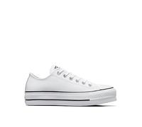 Converse All Star Low Platform White Black Leather - 5 UK