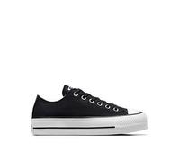 Converse All Star Low Platform Trainers Black Black White - 3.5 UK