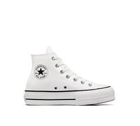 Converse Womens Lift Wide Foundation High Tops Trainers, White/Black/White, Size 8, Women White/Black/White