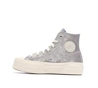 Converse Women's Purple All Star Lift Platform Shimmer Sneakers, purple, 7 UK