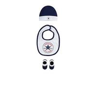 Converse Younger Chuck Infant Hat Bib Bootie Set 3pc, Blue, Size 6-12 Months Blue