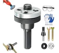 Conversion Angle Grinding Adapter Connecting Rod Kit for Electric Drill, 7Pcs Electric Drill Angle Grinder Connecting Rod Set (1Set)