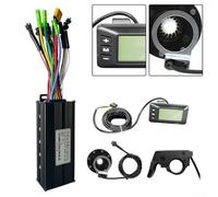 Conversion Kit 36V 48V Sine Wave Motor Controller 30A with LCD GD01 Display, Throttle and PAS Sensor for 750W 1000W Brushless DC Motor