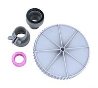 Conversion Kit for Summer Wave SFX1000 SFX1500 Skimmer Pump, 1.25 to 1.5 Inch Type B Hose Adapters, Weather Resistant Plastic with Seal Gasket and Tape