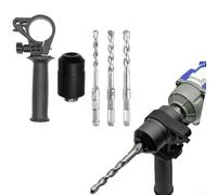 Converter for Electric Wrench to Hammer Drill with 1/2 Inch Hex Adapter, Includes 6mm 8mm 10mm Drill Bits and Depth Gauge for Concrete