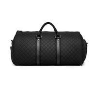 Convertible Carry on Garment Bag for Women,Leather Garment Bags for Travel with Shoe Pouch 2 in 1 Hanging Suitcase Suit Bag for Women Travel Bags for Women Duffle Bag Garment Bag Gifts, Black-gz