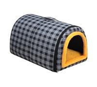 Convertible Cat Dog Cave Bed - Crystal Velvet Interior, 60x43x40cm Furniture Protection Layer, Compact Structure With Carry Effortless Portability | Living Room For Feline Canine Pet