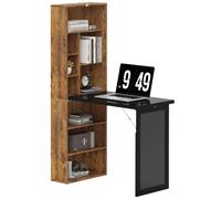 Homcom Convertible Desk With Blackboard, Multi-Function, Rustic Brown