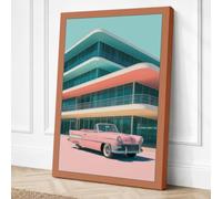 Convertible Dreams Retro Canvas Wall Art Print 24x16 (61×40.6cm)