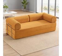 Convertible Floor Sofa Bed with Armrest, Compression Couch Futon for Living Room Bedroom