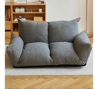 Convertible Folding Sofa Bed with Armrest Portable Fold-Out Chair Bed Comfy Floor Lounge for Living Room & Bedroom Space-Saving Futon Sofa Bed - Dark Grey