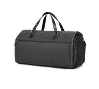 Convertible Garment Bag with Shoulder Strap, Carry on Duffel Bag Waterproof Garment for Men Women - 2 in 1 Hanging Suitcase Suit Travel Bags with Shoe Pocket, Dark Grey, Garment Bag