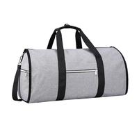Convertible Garment Duffel Bag for Travel | 2-in-1 Carry-On Suit Bag | Wear-Resistant Oxford Fabric, Hanging Suitcase Design for Men and Women, for Business and Vacations, Large Capacity, Light Grey