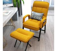 Convertible Lazy Sofa Bed Folding Floor Chair with Ottoman, Comfy Reading Chair Featuring Side Pockets for Bedroom or Living Room