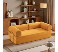 Convertible Modular Sectional Sofa Bed with High Rebound Density Sponge for Living Room Floor Seating