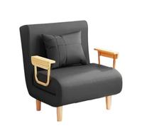 Convertible Petit Canapé with 6 Adjustable Backrest Compact Folding Armchair for Adults 1Seater Lounge Chair for Office & Bedroom Available in 2 Sizes (Gray 190x80x28cm)