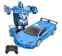 Convertible Remote Control Robot Car Toy Transformation Drift Function Electric Remote Control Vehicle For Boys Girls Kids Role Play Transforming Robot Vehicle