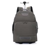 House Of Leather Convertible Rolling Laptop Backpack, Wheeled Travel Rucksack, Multiple Colour Options, Large Capacity School Business Trolley Bag Jetmax (Grey)