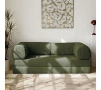 Convertible Sleeper Sofa Bed, Compression Retro Corduroy Fabric Sofa, Small Apartment Modular Sofa for Living Room