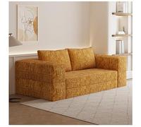 Convertible Sleeper Sofa Bed, Floor Folding Mattress Couch Comfy Fold Out Futon, Boneless Modular Loveseat for Living Room (Chenille Gray),White,150cm