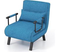 Convertible Sofa Bed, 4-in-1 Folding Padded Recliner with Adjustable Backrest and Removable Pillows for Home Office and Apartment