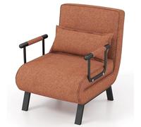 Convertible Sofa Bed, 4-in-1 Folding Padded Recliner with Adjustable Backrest and Removable Pillows for Home Office and Apartment