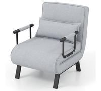 Convertible Sofa Bed, 4-in-1 Folding Padded Recliner with Adjustable Backrest and Removable Pillows for Home Office and Apartment