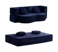 Convertible Sofa Bed, Double Compression Vacuum Packed Futon, Comfy Fold Out Sleeper Sofa, No Assembly Required for Living Room