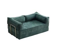 Convertible Sofa Bed, Folding Futon Loveseat with Compression Mattress, Comfortable Floor Couch for Living Room, Bedroom, and Lounge