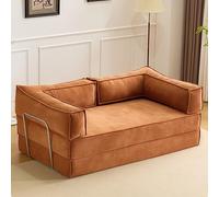 Convertible Sofa Bed - Futon Sleeper Couch with Pillows, Fold-Out Design for Living Room or Bedroom, Space-Saving, Comfortable Seating