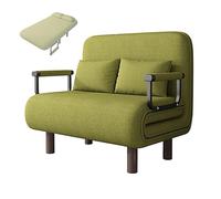 Convertible Sofa Bed with Foam Mattress, 1-Person Folding Bed, Adjustable Backrest (5 Positions), Green Lounge Chair for Living Room & Bedroom (190 x 65 x 28cm)