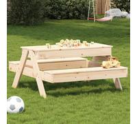 Convertible Solid Wood nic Table with Removable Top Ideal for Sandbox Perfect for Garden and Park Made of Pine Outdoor Fur for Family Gatherings