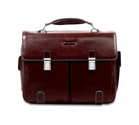 Piquadro Blue Square briefcase leather 43 cm laptop compartment brown