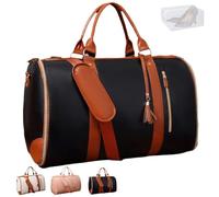 Convertible Travel Garment Bag with Wheels, Large Carry On Weekender Duffle for Business and Leisure Trips