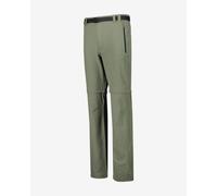 Convertible Trousers CMP Zip Off Stretch Polyester Green Black - 3XL