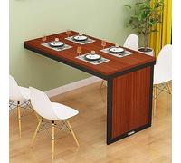 Convertible Wall-Mounted Dining Table for 2-4 People 60-120cm - Sturdy Space-Saving Desk for Small Spaces Ideal for Home Office Kitchen & Bedroom Use