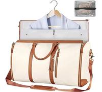 Convertible Waterproof Duffle Bag with Shoe Pouch, 2 in 1 Travel Bag, Removable Shoulder Strap - Ideal for Garment and Travel