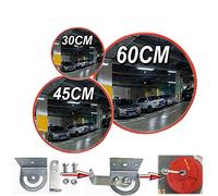 Convex Blind Spot Traffic Mirror for Driveway, Warehouse and Garage Safety or Store and Office Security to Eliminate Blind Spots - 60 cm Diameter with Wall Bracket, Up to 2m Viewing Distance