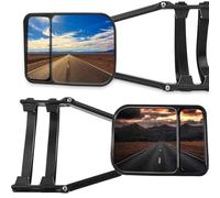 Convex Caravan Towing Mirrors,Caravan Mirrors for Cars Universal Towing Mirror Extensions with Clampsm, Rubber Straps Adjustable Dual View Safe for Motorhome Touring