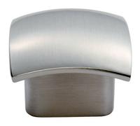 Convex Face Cupboard Door Knob 33 x 30.5mm Satin Nickel Cabinet Handle