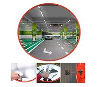 Convex Flexible Traffic Mirror, Blind Spot Mirror - Diameter 60 cm (24"), Wide Angle Mirror for Road Safety and Shop Security with Adjustable Fixing Bracket for Pole Unbreakable Convex Safety Mirror