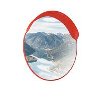 Convex Mirror 160° Wide Angle,Wall Mounted Curved Security Mirror,Indoor/Outdoor Blind Spot Safety with Bracket,for Driveway Parking Garage(60x60cm)