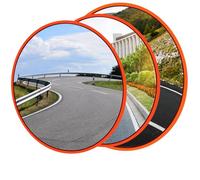 Convex Mirror for Blind Spot 130 Degree Wide-Angle Traffic Mirror for Parking Lots Garage Road Safety Warehouse Driveway Wall Mounted Unbreakable Surveillance Security Curved Mirror (45cm/17.7")
