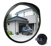 convex mirror on the road， Spherical mirror Weatherproof blindspot Surveillance PC Plastic with Shade(45cm/18in)