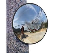Convex Mirror Road Safety Mirror - Diameter 30cm/11.8inch Wide View Angle | 130 Degree Curved Wide Angle Traffic Mirror For Road Safety With Adjustable Wall Fixing Bracket