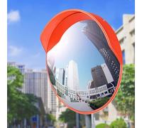 Convex Mirror, Round Indoor Security Mirror, 230° Adjustable Wide Angle View, Wall Mount for Driveway Road Parking Lot Garage Warehouse(32in)