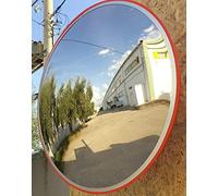Convex Mirrors for Blind Spot - 45 cm Diameter - Round - Wall Mounted Unbreakable Surveillance Security Curved Mirror - 130 Degree Wide Angle